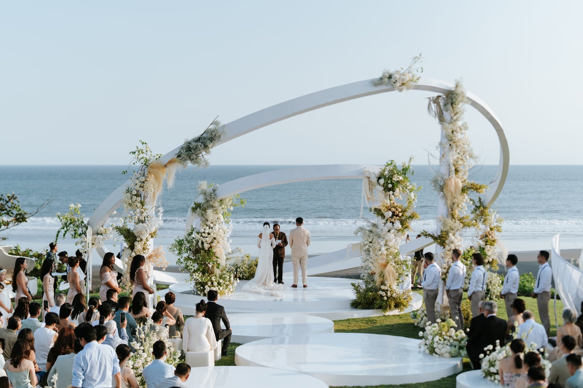 Bali wedding venue at sunset